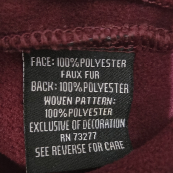 Fila Sport Long Sleeve Full Zip Fleece Jacket Burgundy Black Logo Womens MED EUC - Picture 6 of 9